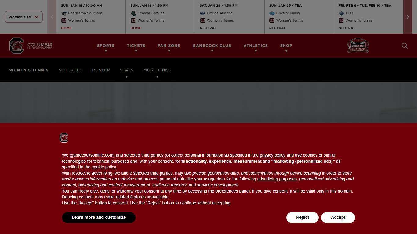 Women’s Tennis Opens 2026 Season at Home on Sunday – University of South Carolina Athletics